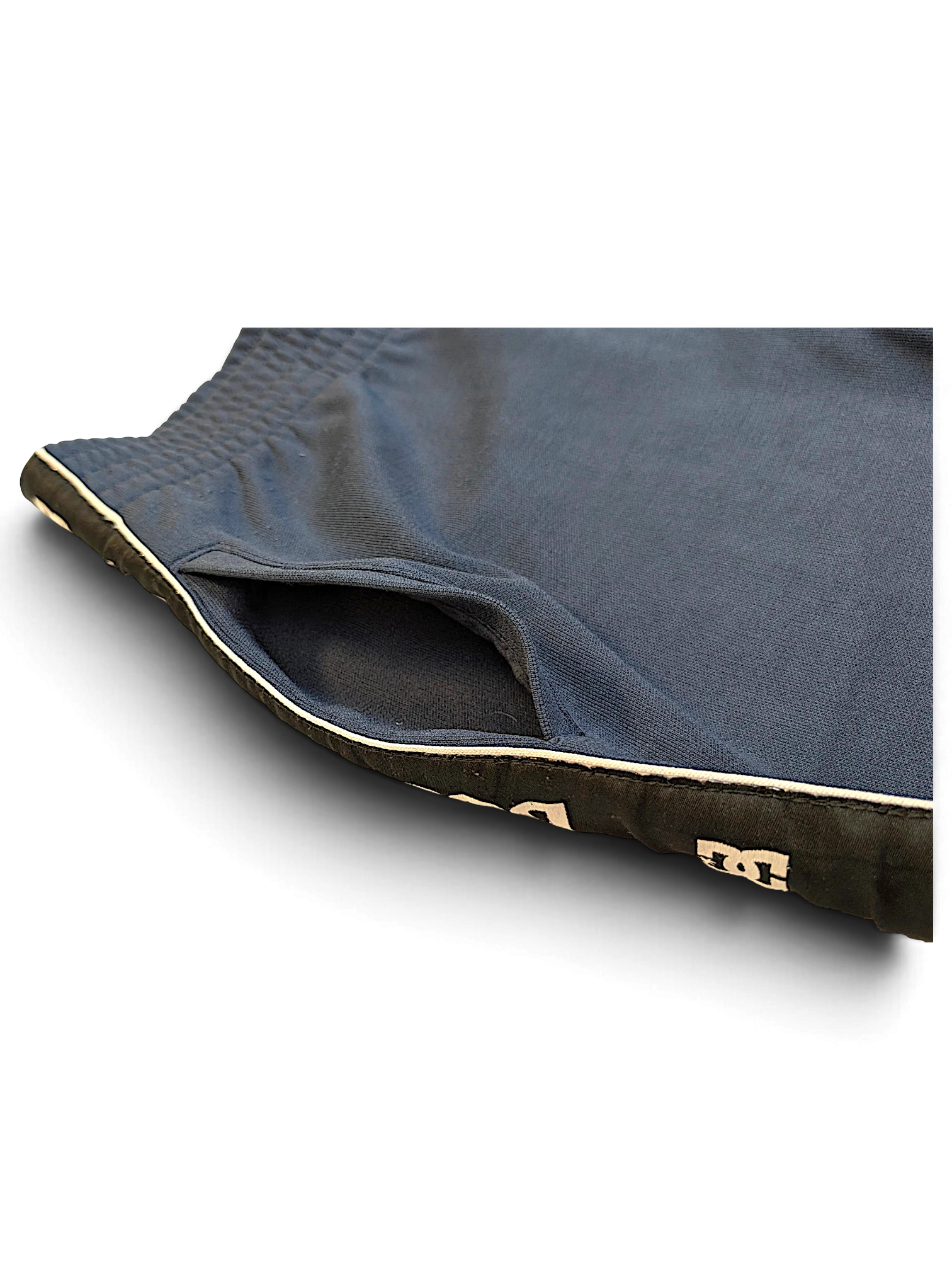 JAKE & IPI pre-owned DC dark grey track pants with branded side logo tape and pocket detail