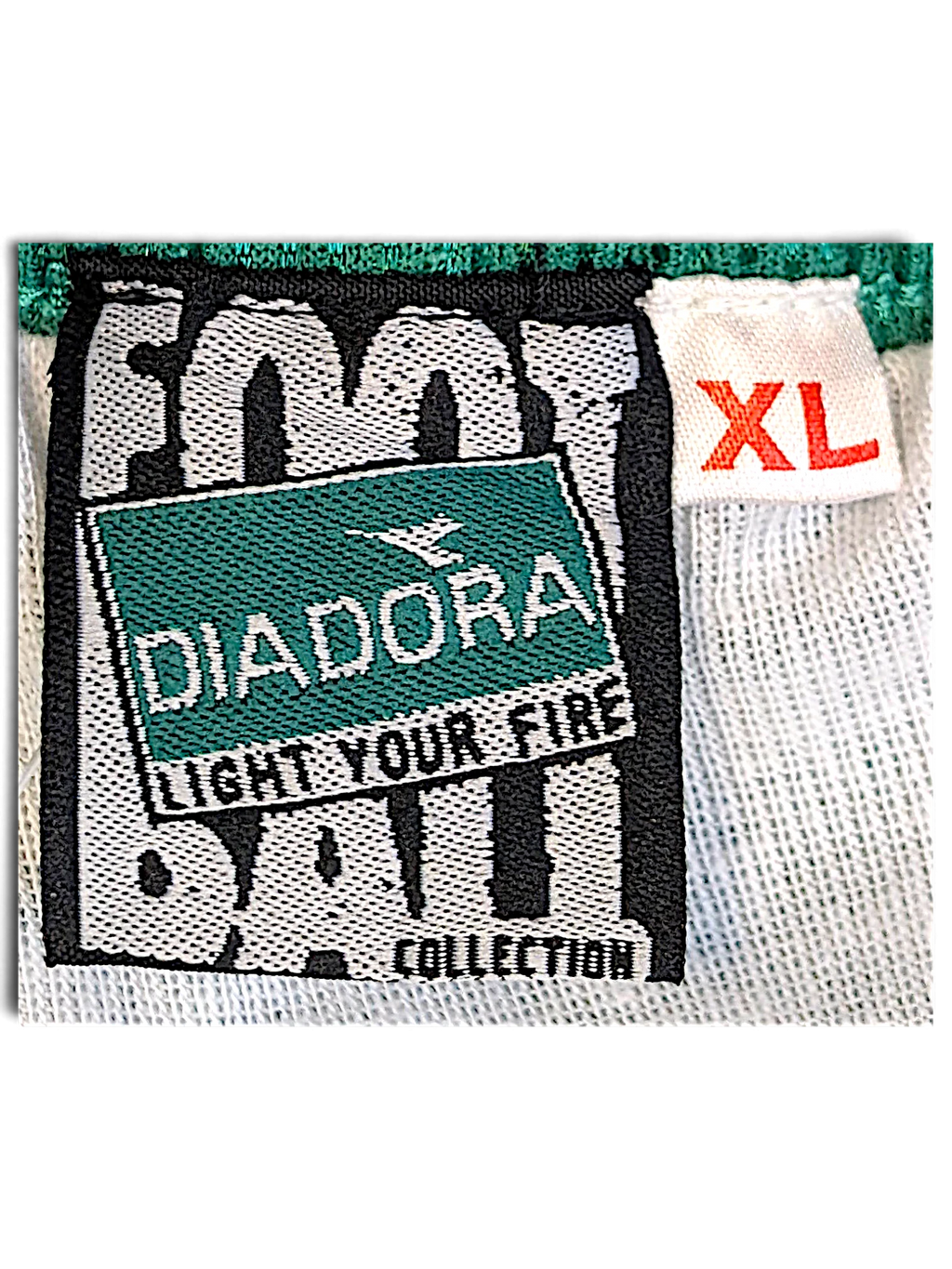 JAKE & IPI Diadora Light Your Fire Football Collection neck label, model Real, size XL