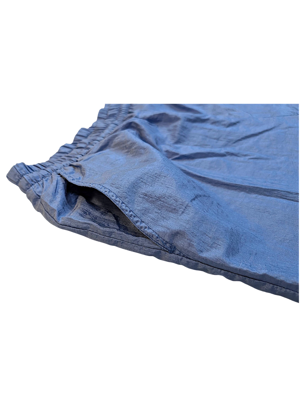 JAKE & IPI Diadora light blue track pants with a shiny finish and elasticated waistband detail