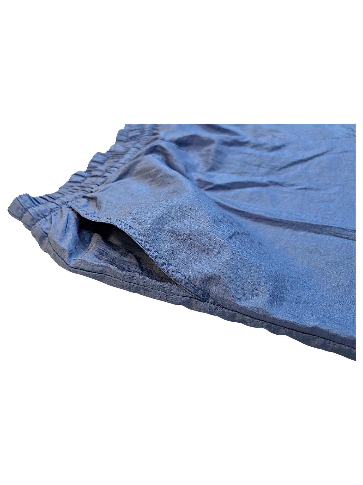 JAKE & IPI Diadora light blue track pants with a shiny finish and elasticated waistband detail