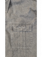 JAKE & IPI Diddy denim jacket in grey with embroidered Sean John logo on chest pocket.