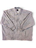 JAKE & IPI Diddy denim jacket in grey wash with button closure and chest pockets.