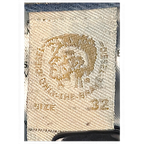 JAKE & IPI Diesel Krayer W32 jeans interior fabric care and size label with brand logo