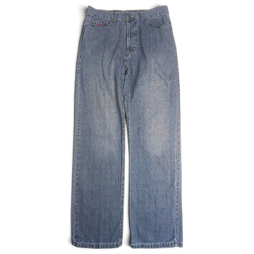 JAKE & IPI Diesel vintage-siniset farkut, klassinen nappihalkio ja väljä Y2K-malli.