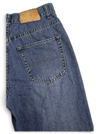 JAKE & IPI vintage Diesel blue denim jeans featuring a leather brand patch and classic back pocket detail.