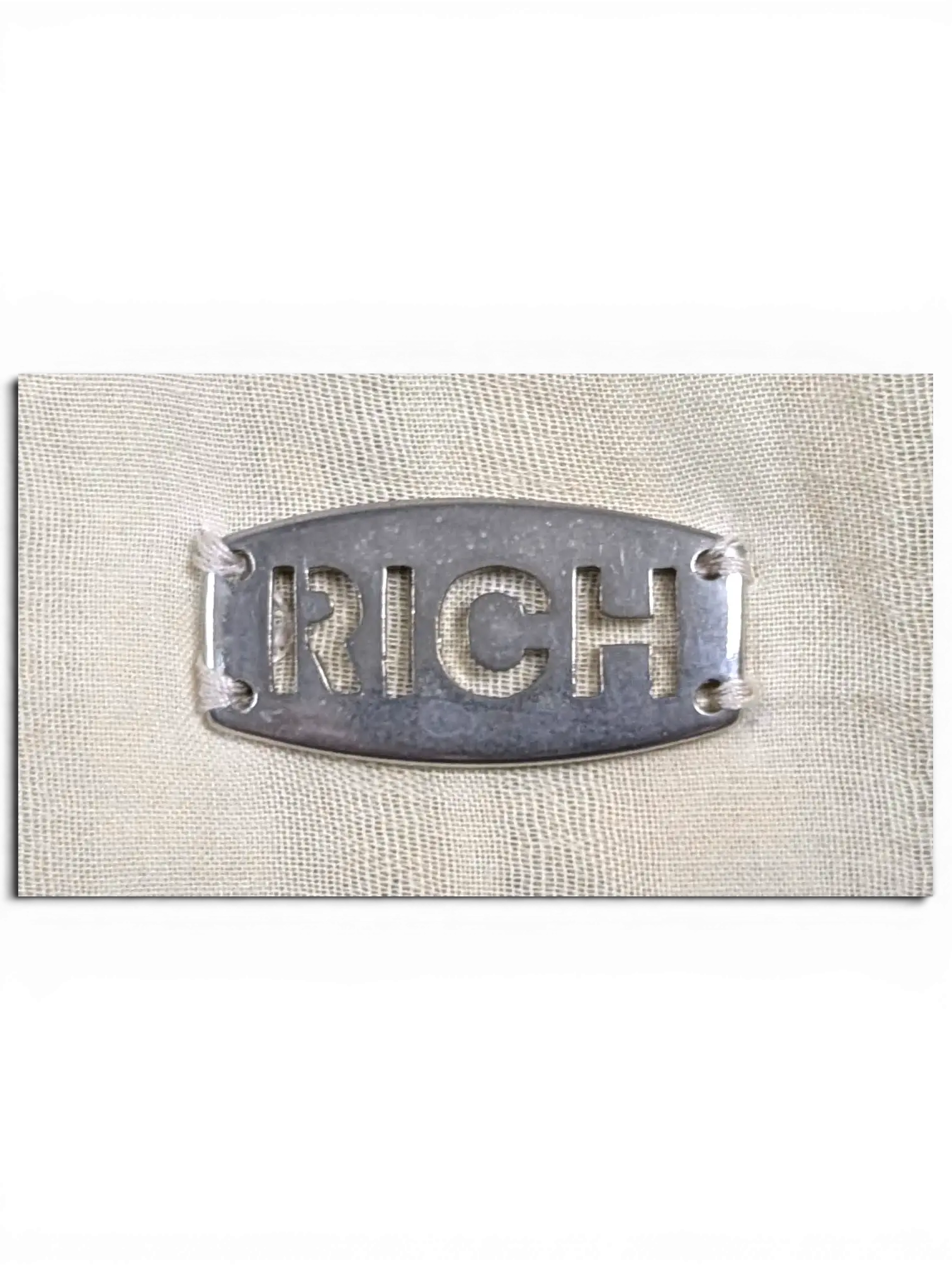 JAKE & IPI Disorder Richmond utility shirt metal RICH brand tag detail