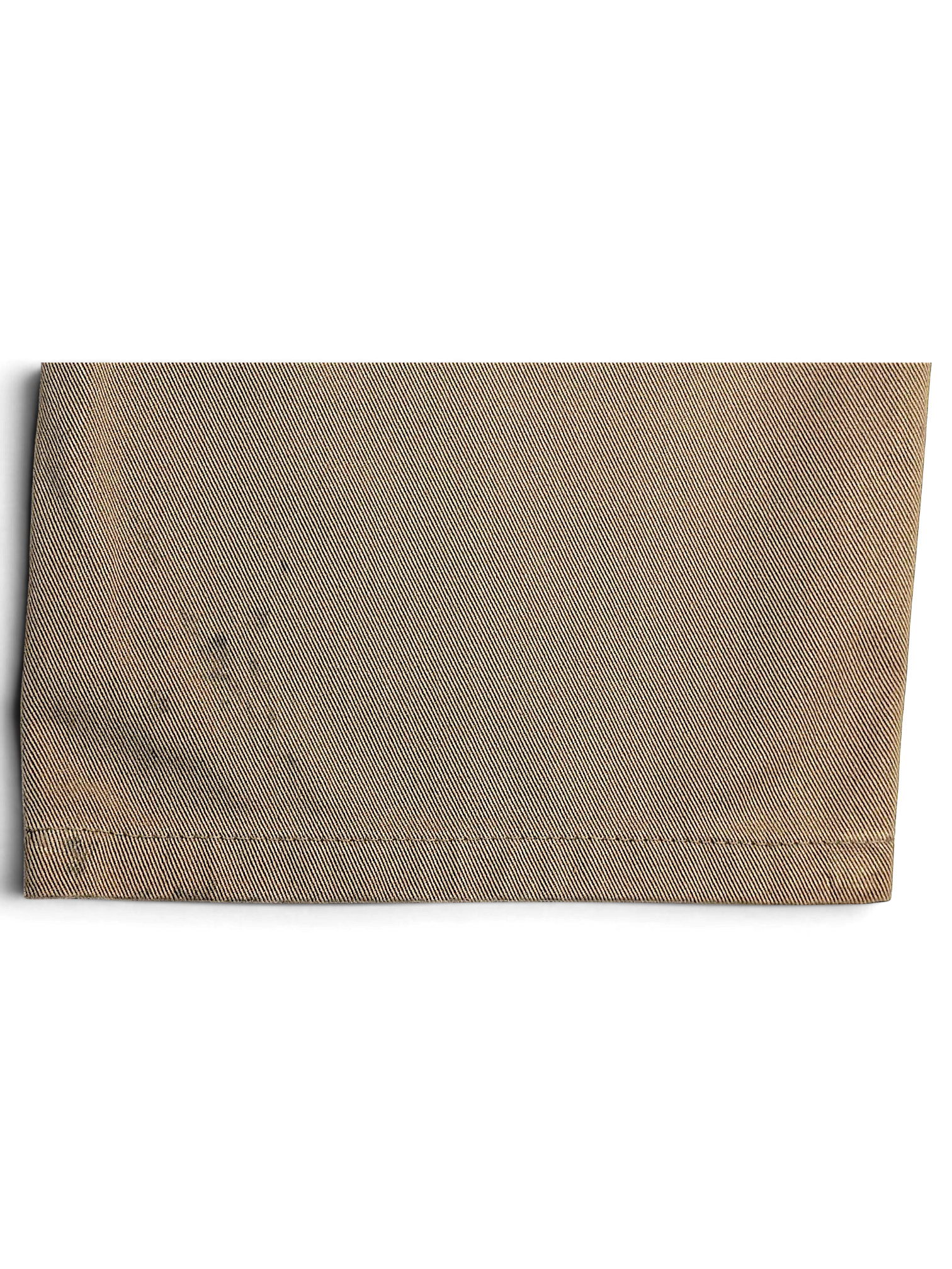 JAKE & IPI Dockers beige cotton chino leg detail showing fabric texture and a small dark stain near the hem
