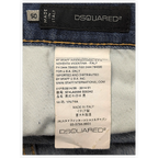 JAKE & IPI Dsquared2 -farkkujen sisälappu: koko 50, valmistettu Italiassa, valmistustiedot.