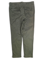 JAKE & IPI pre-owned FatFace olive green utility trousers with back patch pockets and straight leg fit.