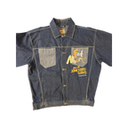 JAKE & IPI Platinum FUBU -farkkutakki, jossa "Fat Albert and the Junkyard Gang" -kirjailu.