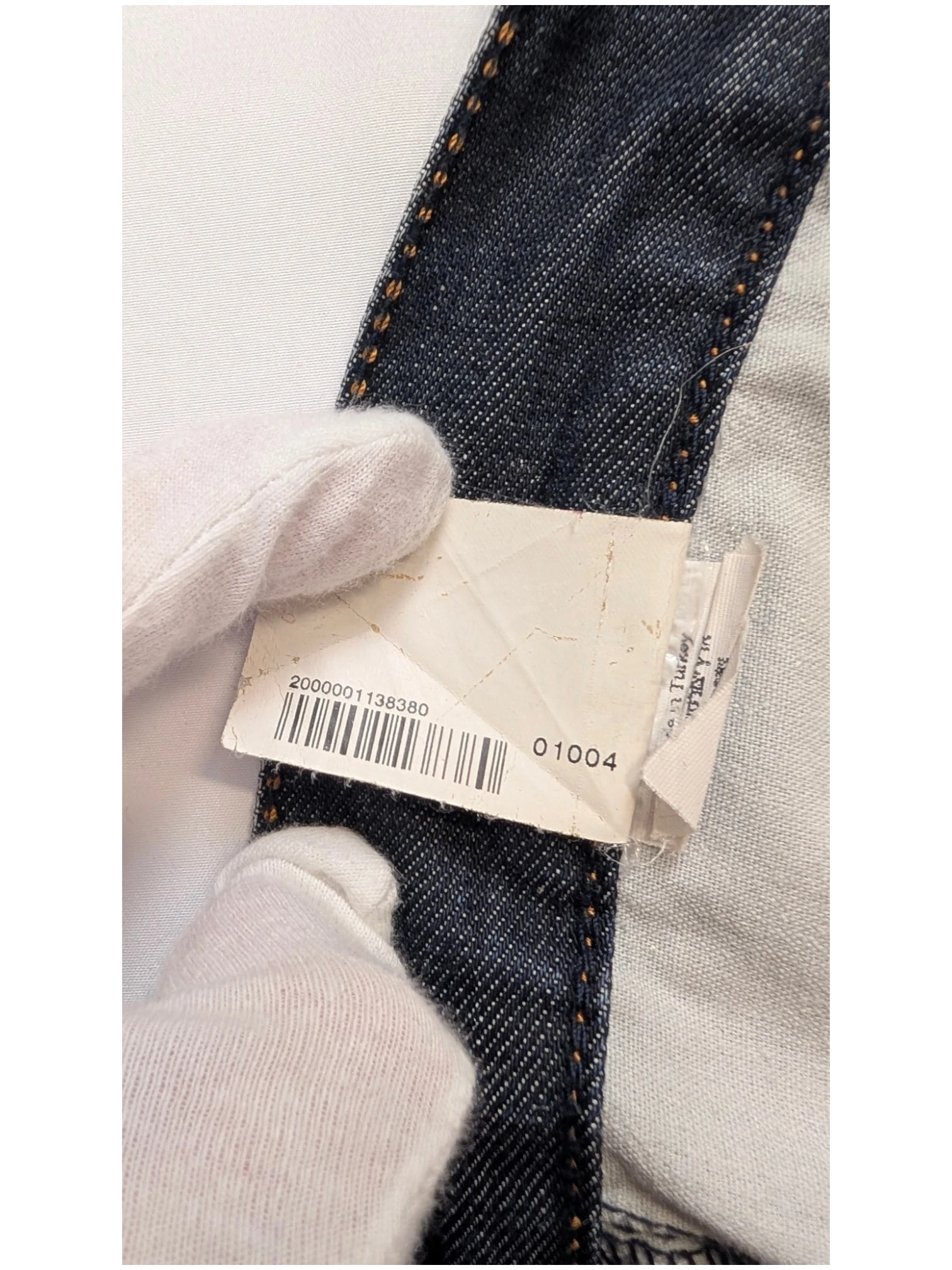 JAKE & IPI Just Cavalli distressed straight-leg jeans in medium-wash blue denim with contrast tobacco stitching.