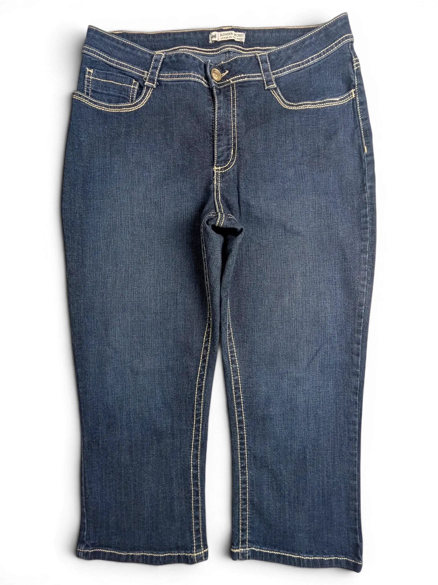 JAKE & IPI Lee Slender Secret dark wash denim jeans with contrast stitching and mid-rise fit