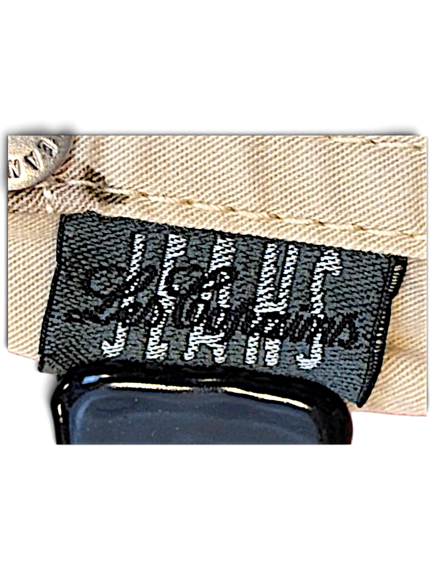 JAKE & IPI Les Copains beige floral trousers clothing brand label detail