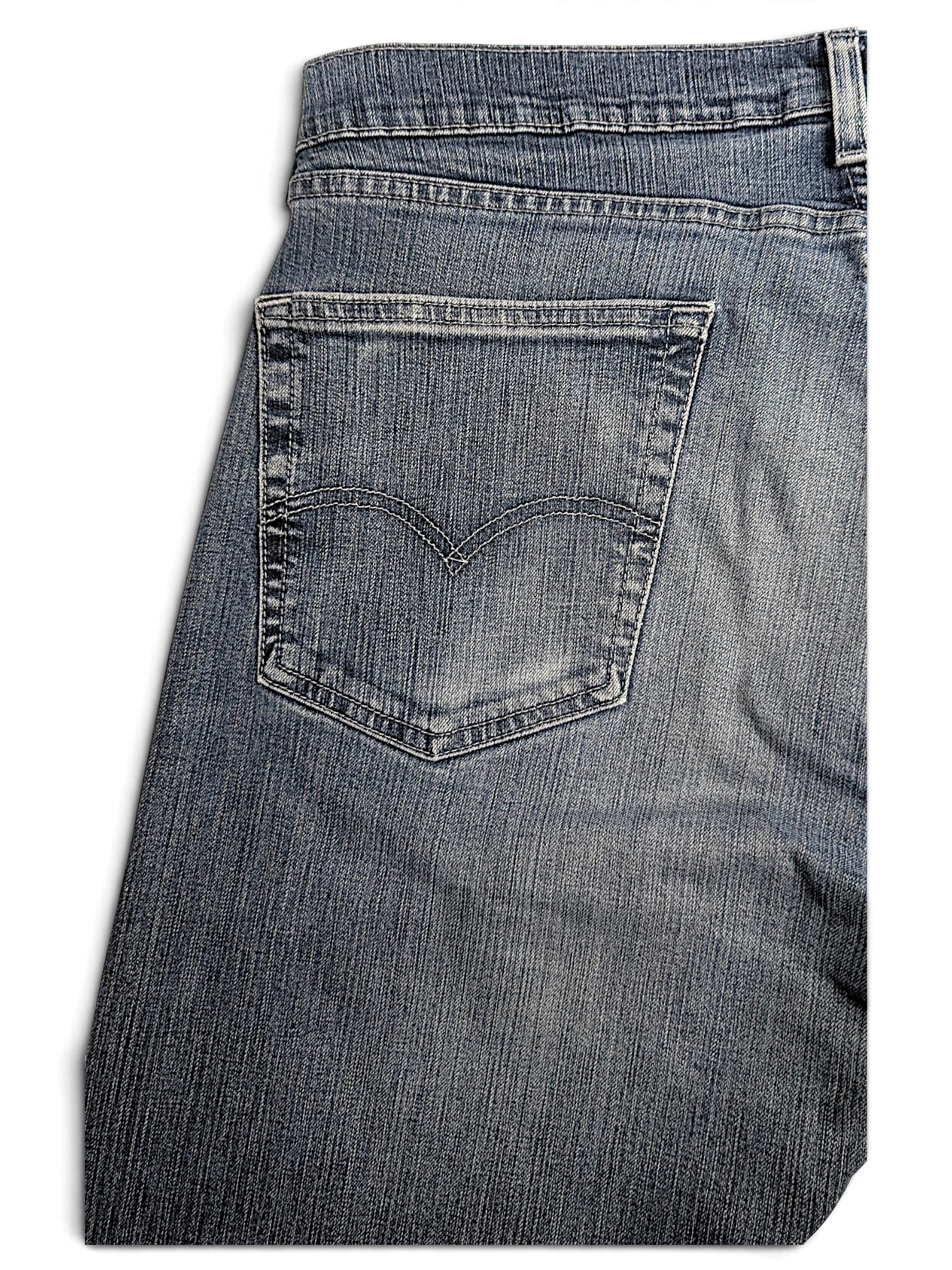 JAKE & IPI pre-owned Levi’s 505 regular straight jeans in faded blue stretch denim with back pocket detail