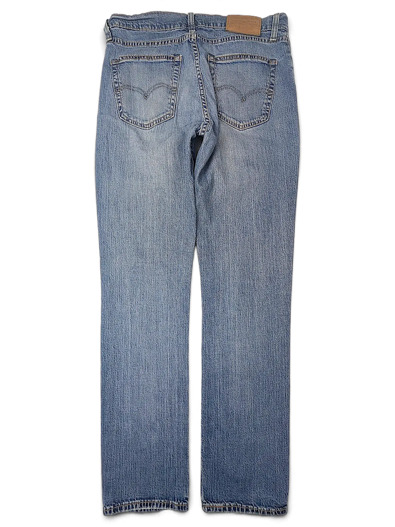 JAKE & IPI Levi's 511 light wash blue denim jeans with a classic five-pocket design and back leather patch