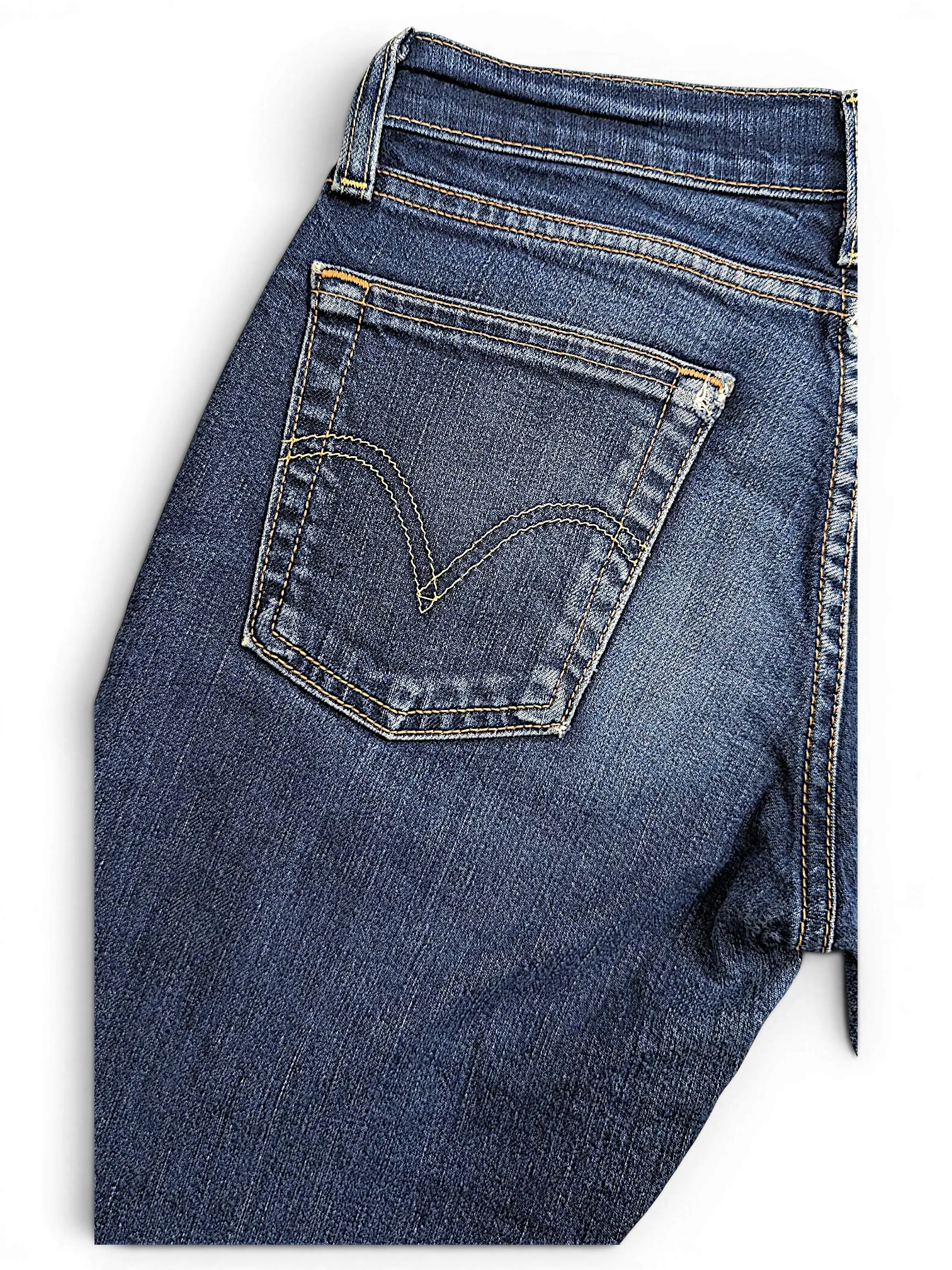 JAKE & IPI Levi's 529 bootcut jeans in dark blue denim with signature back pocket stitching