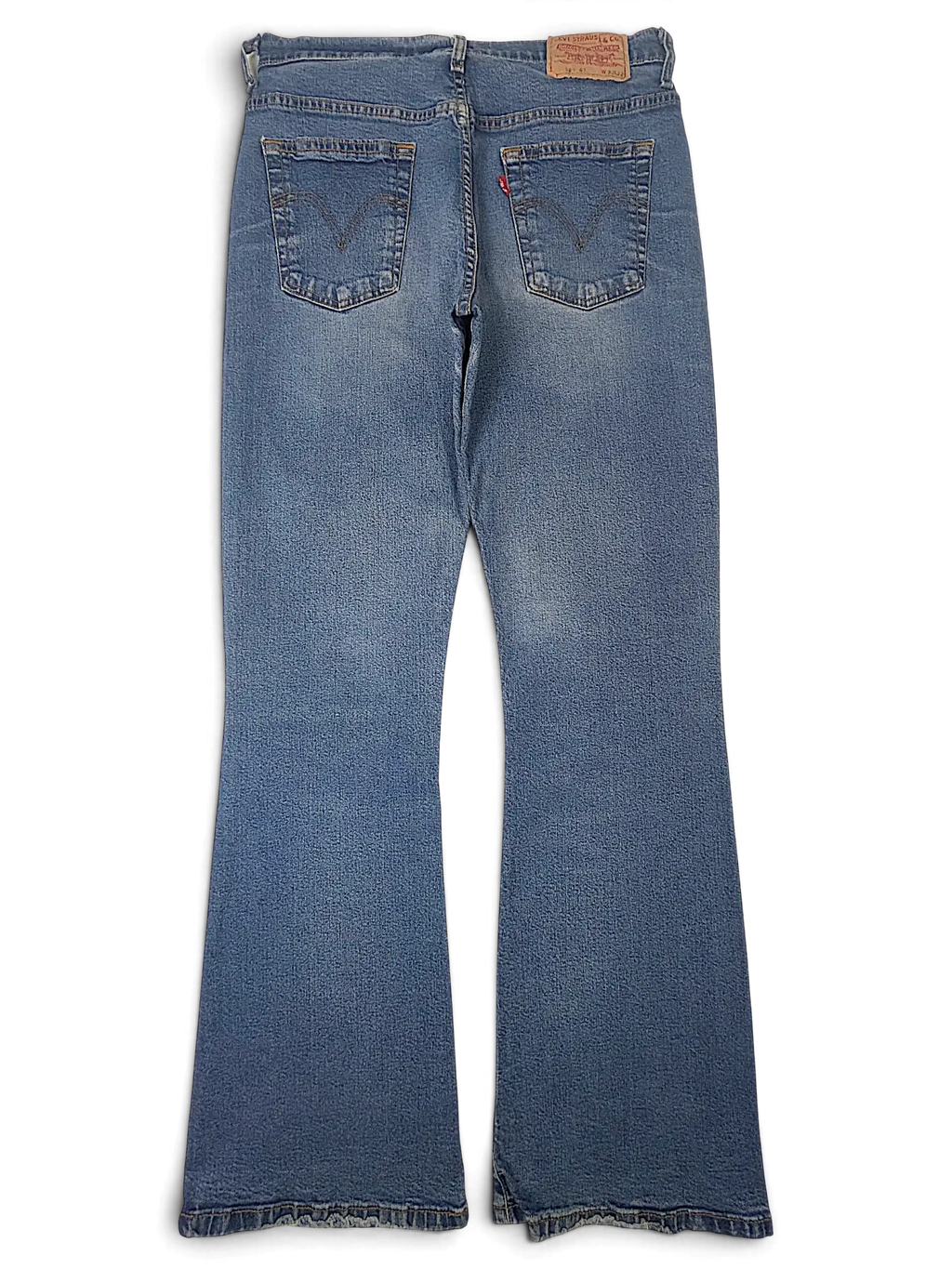 JAKE & IPI vintage Levi's 584 87 blue denim jeans with classic five-pocket construction and back view