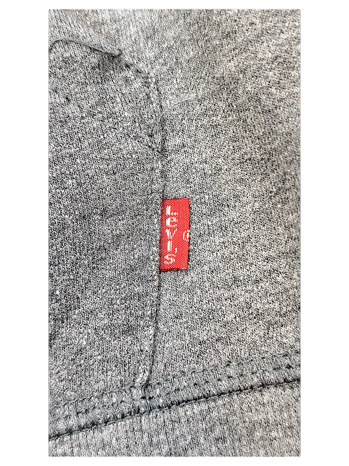 JAKE & IPI Levi's hoodie featuring a grey heathered fabric and a signature red brand tab detail