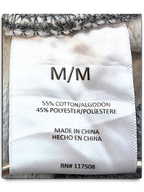 JAKE & IPI Levi's hoodie size M label showing 55 percent cotton and 45 percent polyester blend fabric composition