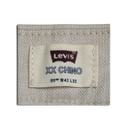 JAKE & IPI Levi's XX Chino 511 beigeiden puuvillahousujen sisävyötärön lappu: koko W42 L32