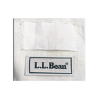 JAKE & IPI L.L.Bean brand label stitched on beige cotton fabric of pre-owned pleated chinos