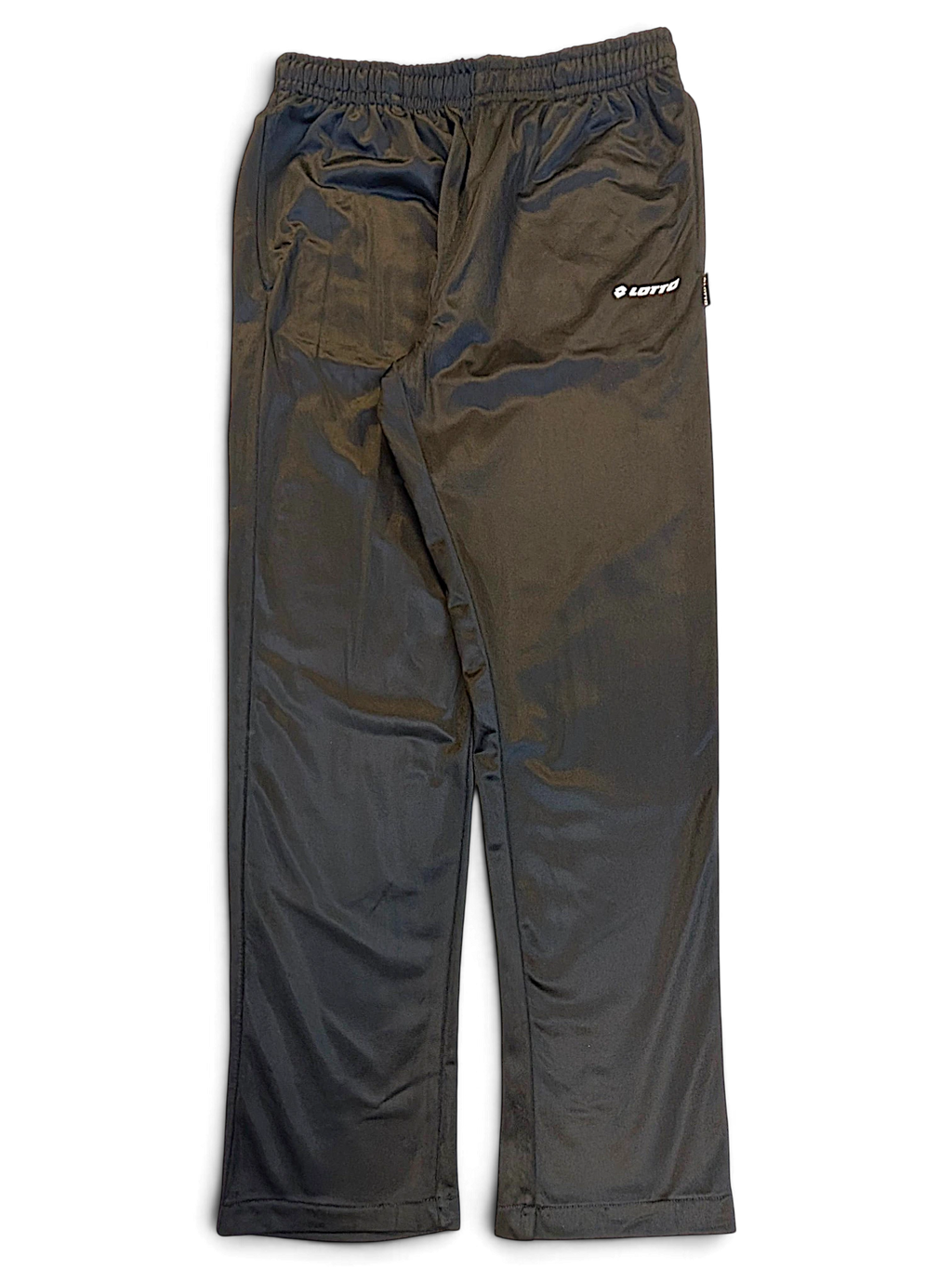 JAKE & IPI pre-owned black Lotto track pants with straight-leg cut and white logo branding
