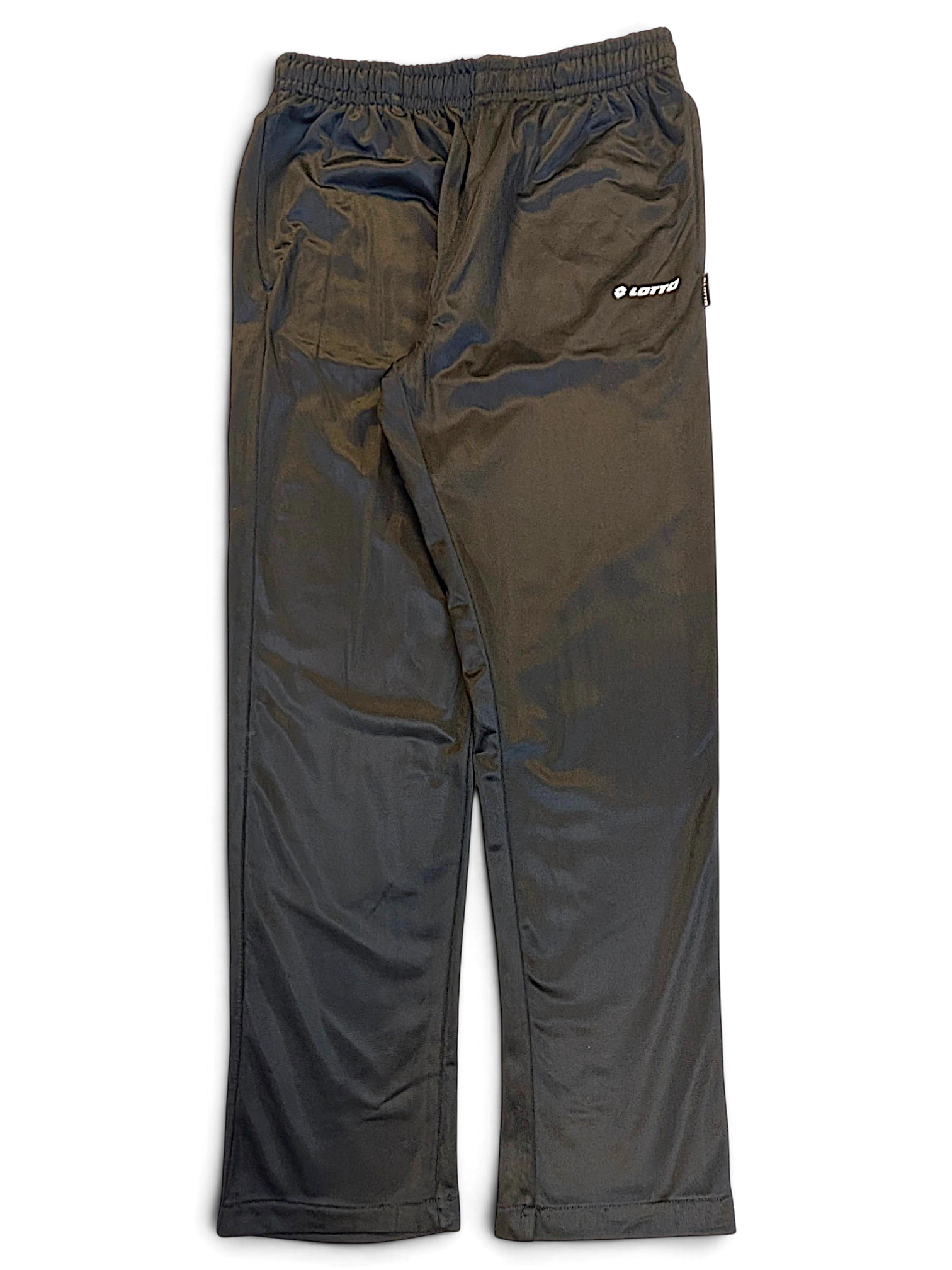 JAKE & IPI pre-owned black Lotto track pants with straight-leg cut and white logo branding