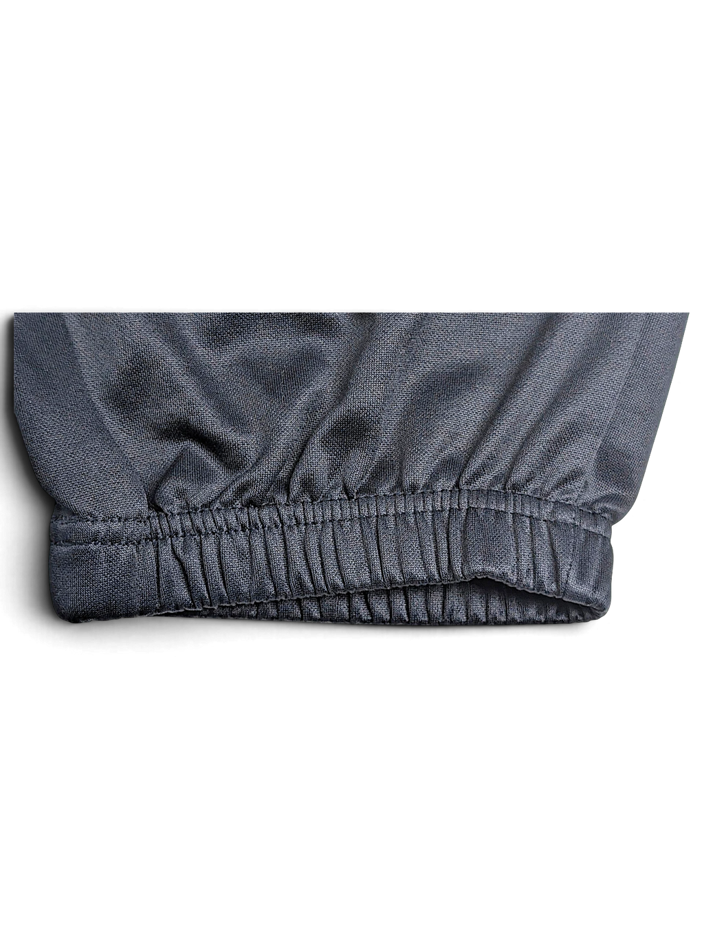 JAKE & IPI pre-owned Lotto navy blue polyester track pants featuring a gathered elasticated ankle cuff