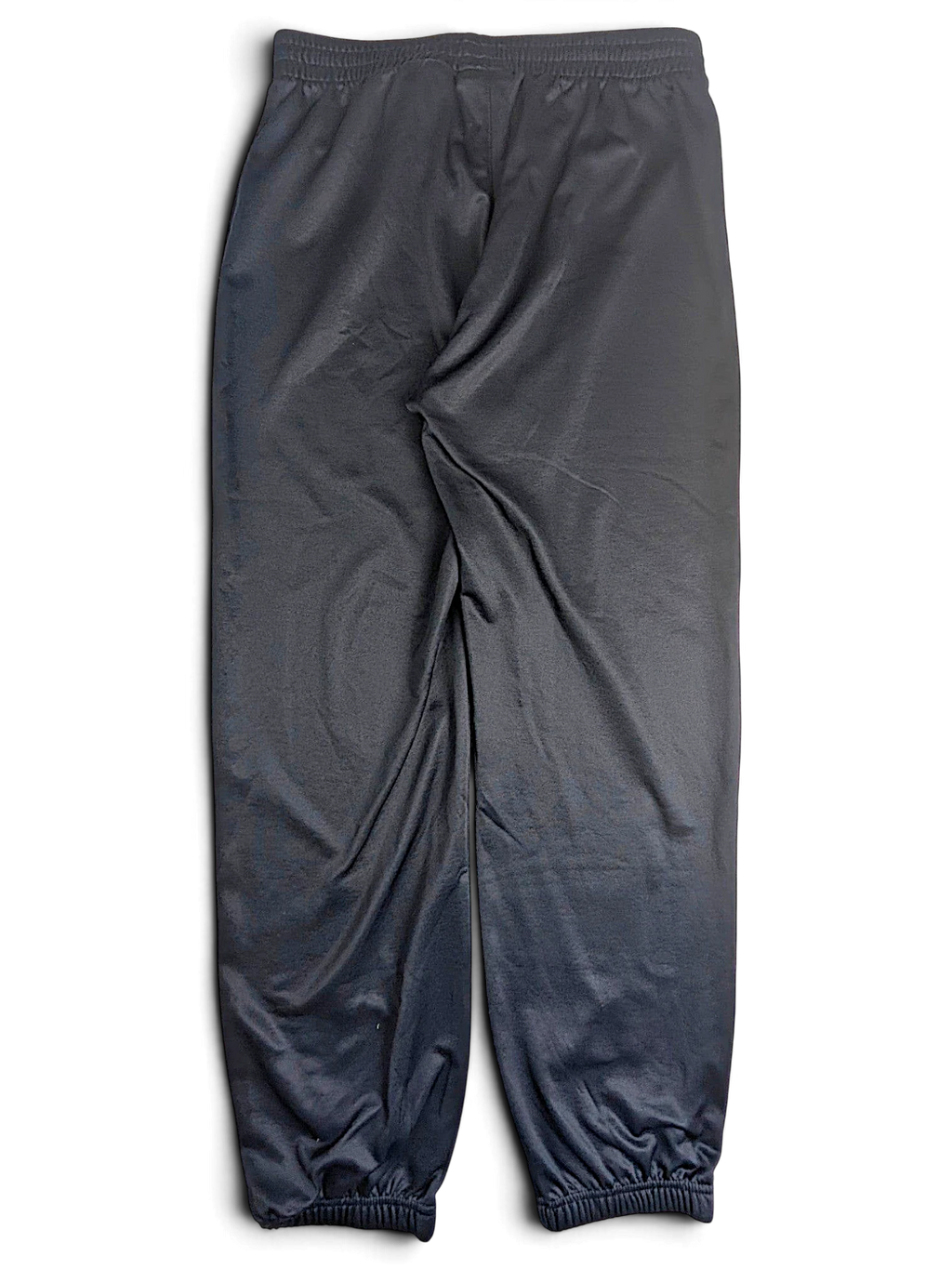 JAKE & IPI pre-owned navy blue Lotto polyester track pants with elastic cuffs in size XL