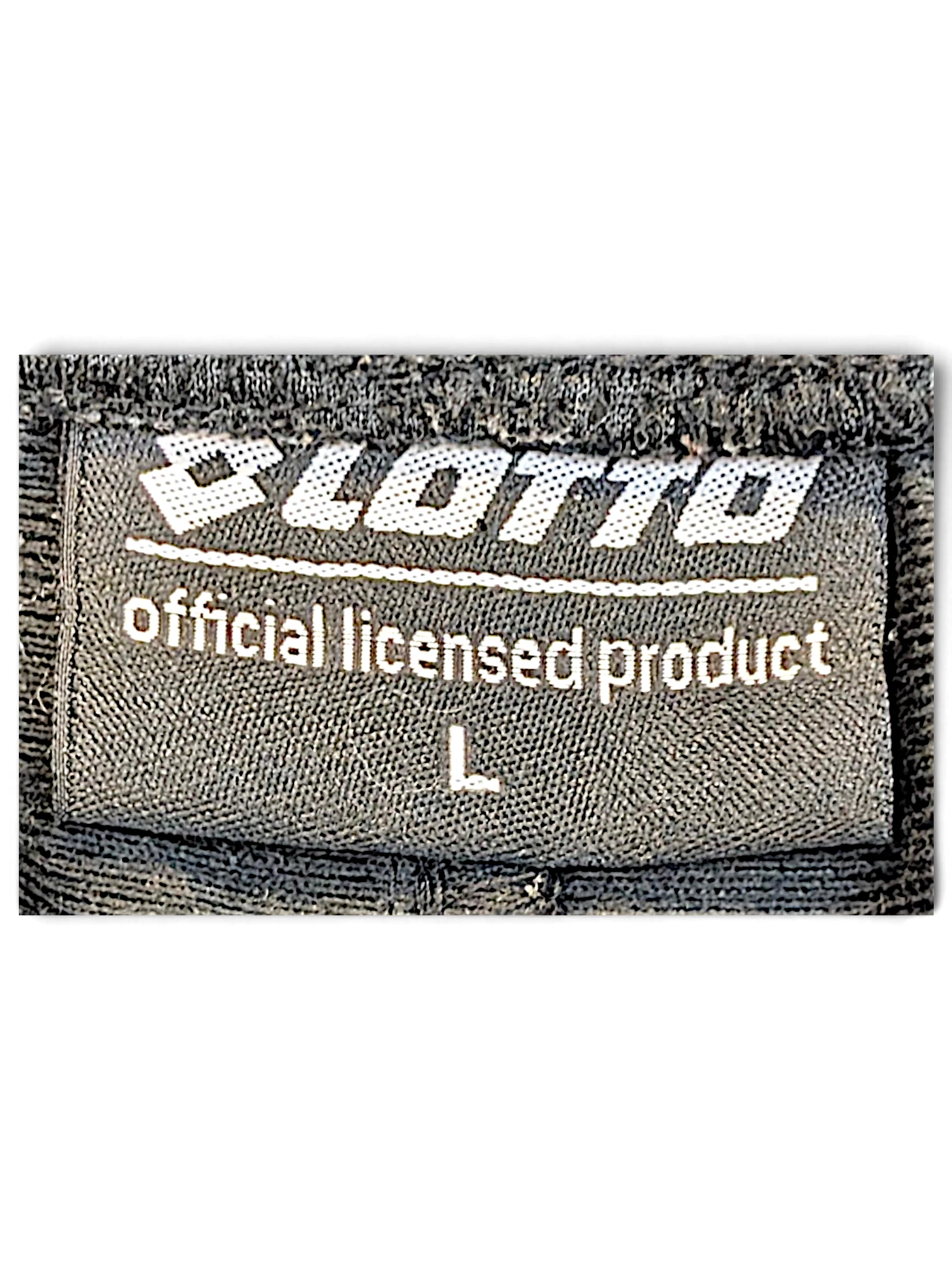 JAKE & IPI Lotto black track pants size L clothing label detail