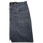 JAKE & IPI Lois Jane tummansiniset farkut comfort waist -vyötäröllä ja kontrastitikkauksilla