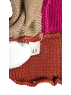 JAKE & IPI M Missoni chevron stripe dress in pink, beige, and rust. Size IT 42. Cotton and linen blend.