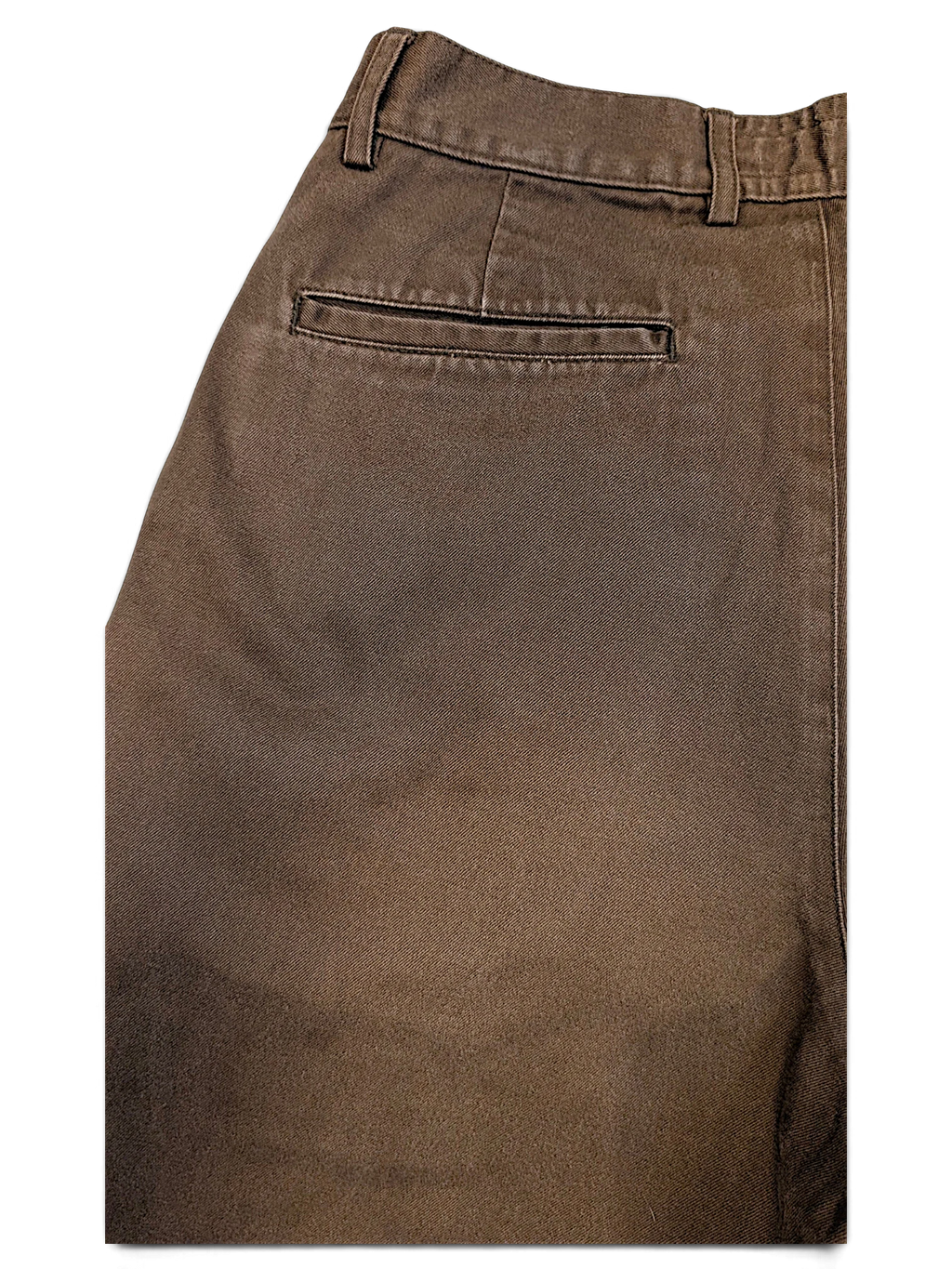 JAKE & IPI Marlboro Classics brown cotton chino trousers featuring a rear welt pocket detail