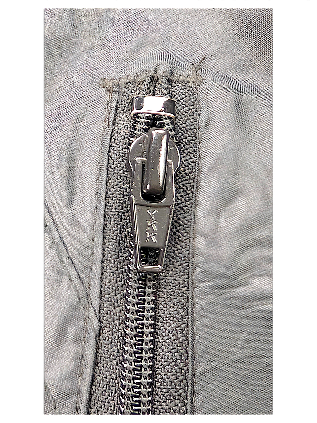 MBA Auto Arc Black Utility Bomber Jacket – L; detail view showing fabric, construction, label or condition (image 3 of 7).