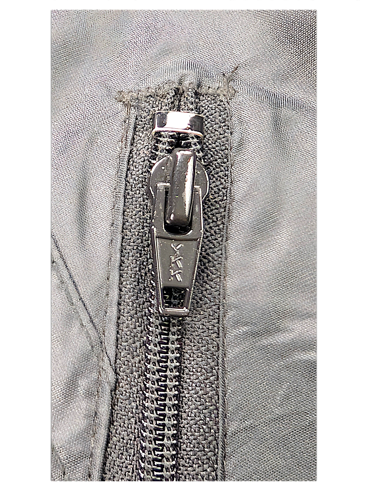 MBA Auto Arc Black Utility Bomber Jacket – L; detail view showing fabric, construction, label or condition (image 3 of 7).
