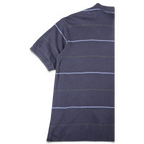 JAKE & IPI pre-owned navy Nautica polo shirt featuring subtle horizontal stripes and short sleeves.