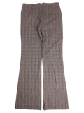 JAKE & IPI Next brown and cream pinstripe cotton straight leg trousers with extra-long fit