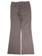 JAKE & IPI Next brown and cream pinstripe cotton straight leg trousers with extra-long fit