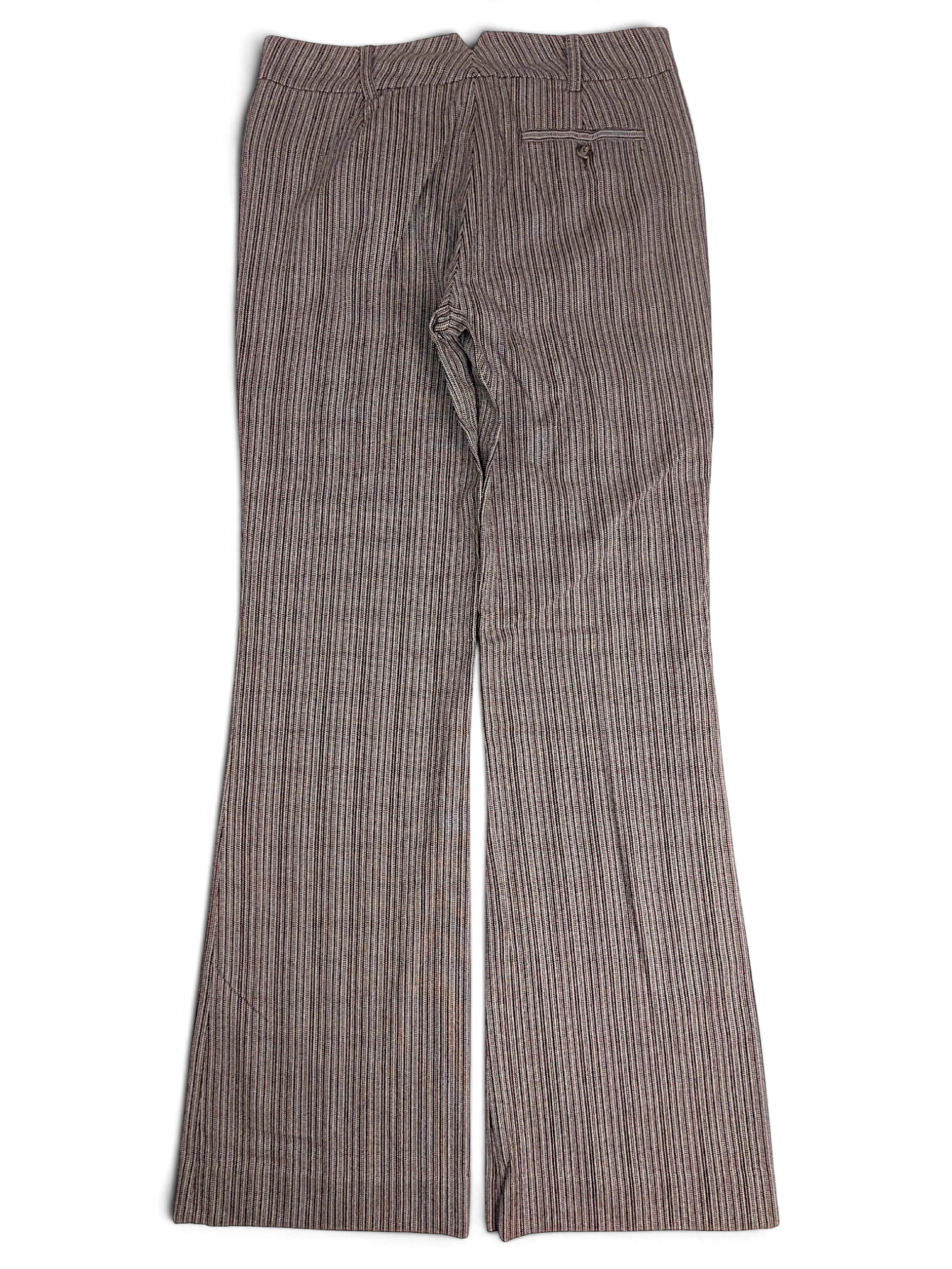 JAKE & IPI Next brown and cream pinstripe cotton straight leg trousers with extra-long fit