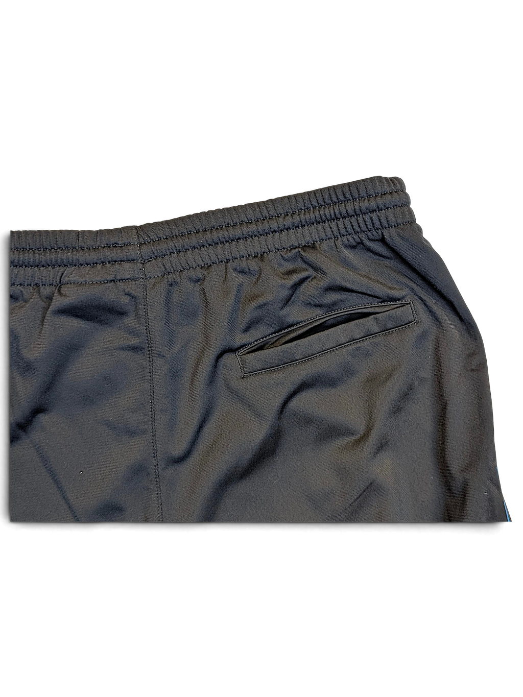 JAKE & IPI pre-owned Nike grey and black polyester track pants with elastic waistband and back pocket detail