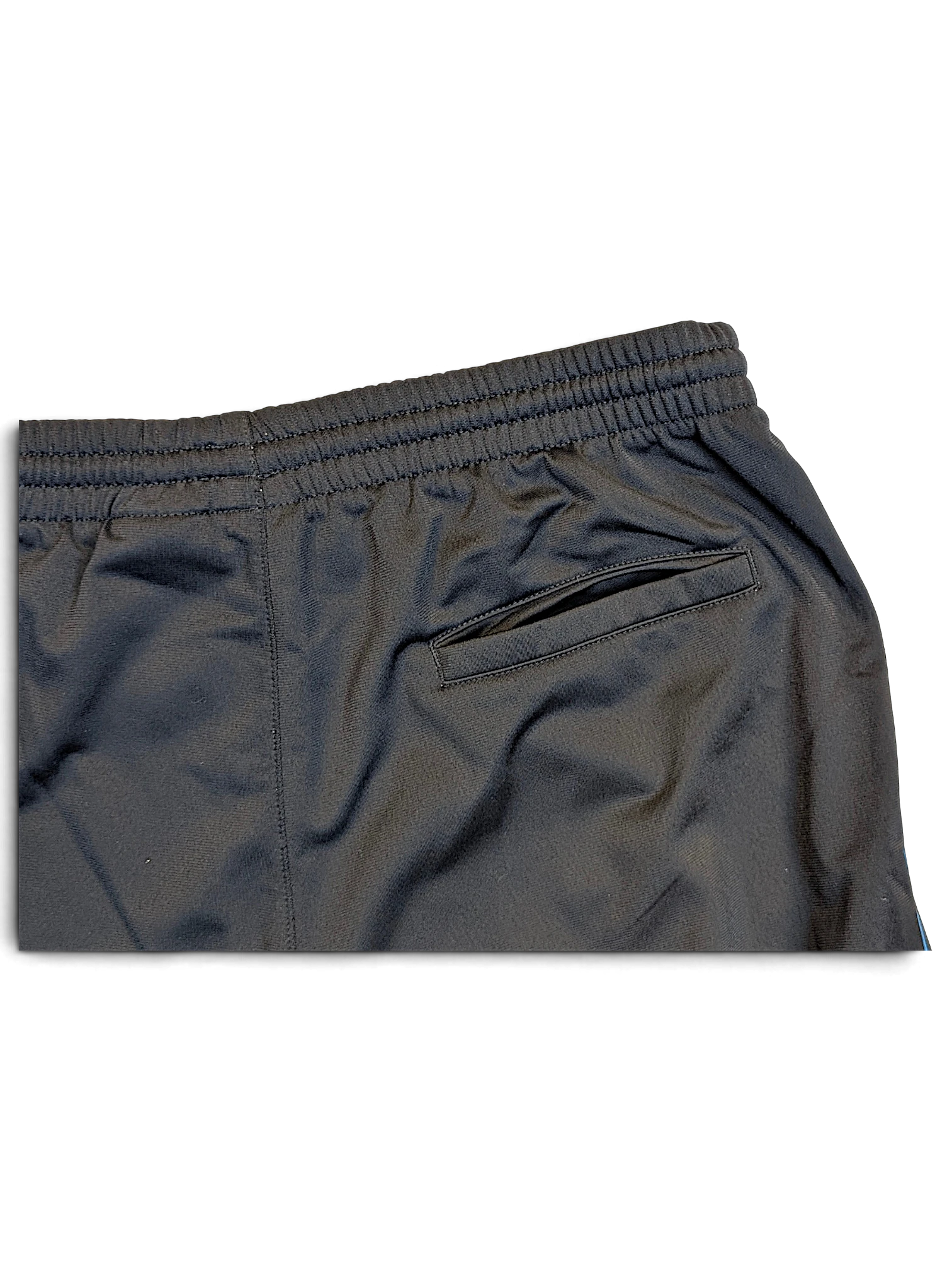 JAKE & IPI pre-owned Nike grey and black polyester track pants with elastic waistband and back pocket detail