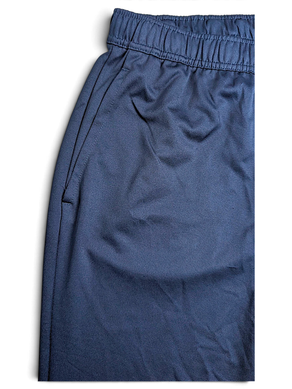 JAKE & IPI Nike Dri-FIT navy blue performance track pants with an elastic waistband and side pocket detail