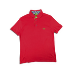 JAKE & IPI pre-owned red BOSS Green polo shirt with green placket detail and checked inner collar