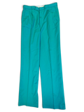 JAKE & IPI vintage St Michael green pleated trousers with a straight-leg fit made from a polyester cotton blend.