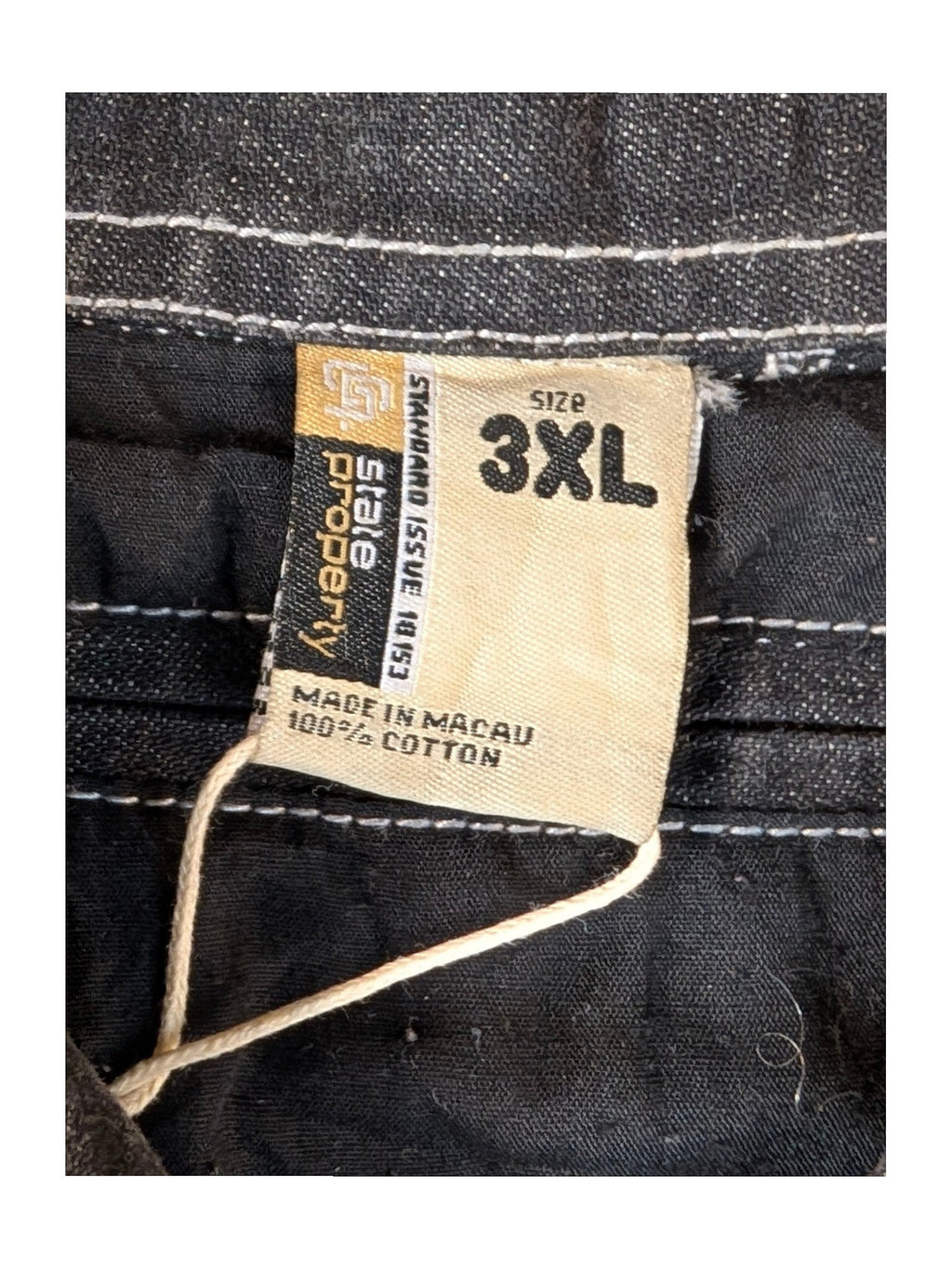 JAKE & IPI State Property dark wash denim jacket, size 3XL, made from 100% cotton.