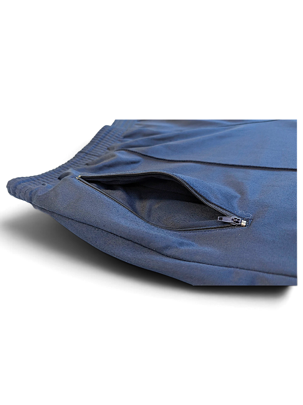 JAKE & IPI pre-owned navy Umbro track pants featuring a secure zippered pocket detail