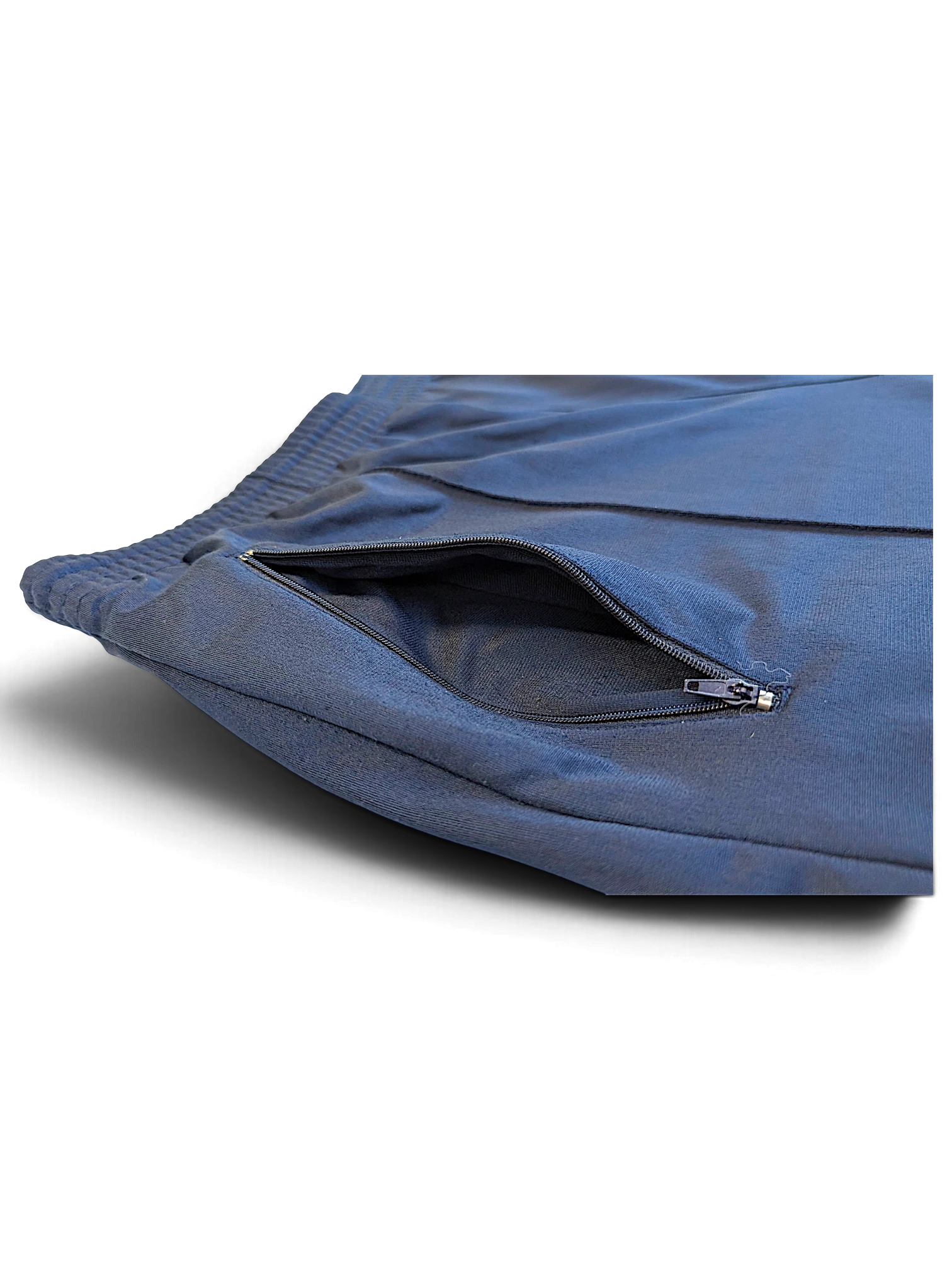 JAKE & IPI pre-owned navy Umbro track pants featuring a secure zippered pocket detail
