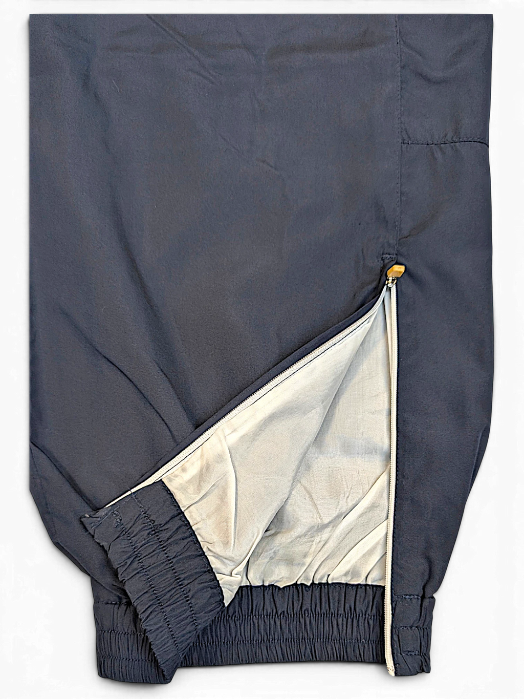 JAKE & IPI Umbro navy and grey track pants with side zipper detail and elasticated cuff