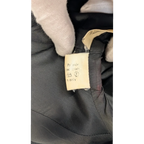 JAKE & IPI vintage black cotton silk structured jacket with satin collar detail and asymmetrical button front, size 40.