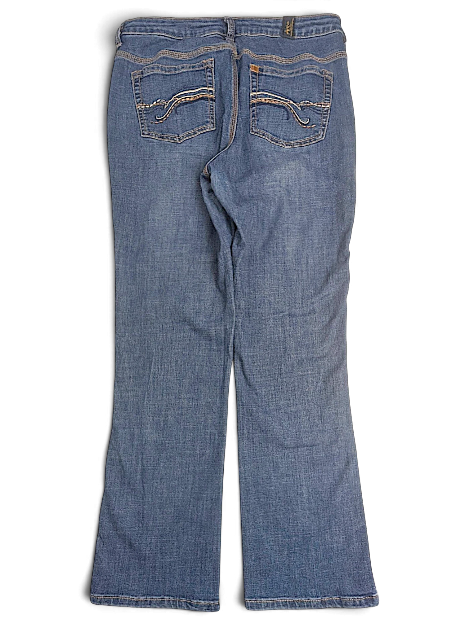 JAKE & IPI pre-owned Wrangler Aura mid blue bootcut jeans with curved embroidered back pockets